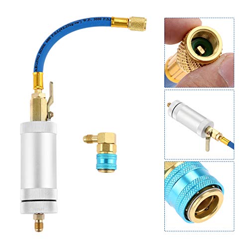 Aupoko R134A Compressor Oil Dye Injector, 1/4" Sae Male And Female Oz Injection Air Conditioning Hvac Tool, Ac R12 R22 Oil And Dye Injector Refrigerant Tools #TOP3