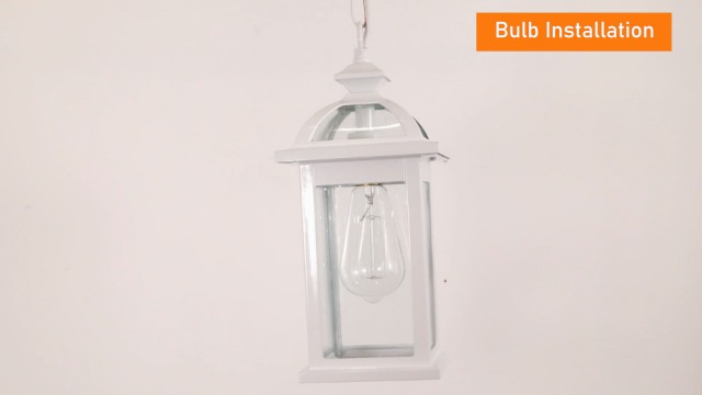 Darkaway Outdoor Pendant Light - Waterproof Aluminum With Seeded Glass, Farmhouse White, 6.5x12.2 Inches, E26 Bulb Compatible