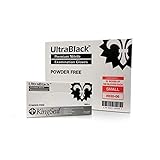 KingSeal 1000枚 ウルトラブラック ニトリル試験用手袋 医療グレード パウダーフリー Sサイズ 4ミル テクスチャード加工の指先 マレーシア製 - 100枚入り