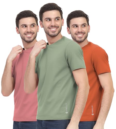 Image of Freecultr Truly Classic Organic Men's Cotton T-Shirt | Solid Round Neck Half Sleeve | Plain Stylish t Shirts | Regular Fit | Casual Comfortable T Shirt for Man