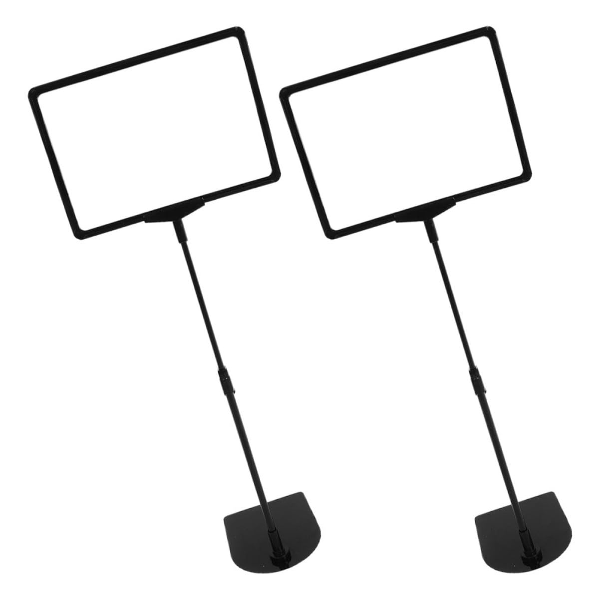 Porta Cartello Promozionale A4 da Tavolo in Acciaio Inox Nero, 2 Set