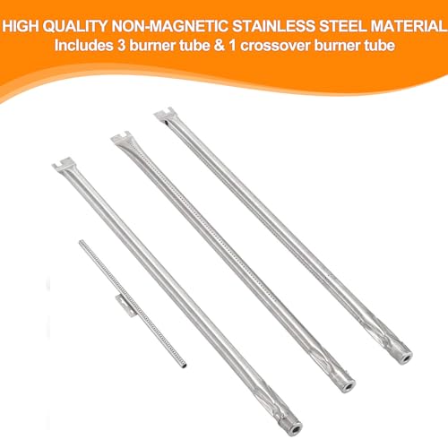 Image of Porcelain Flavorizer Bars & Burner Kit for Weber Genesis /Spirit Grills | Fits Weber Spirit 300 /700 /900 & Genesis Silver /Gold B /C, E310 with Side Mounted Control. Rust-Resistant, Easy Install.