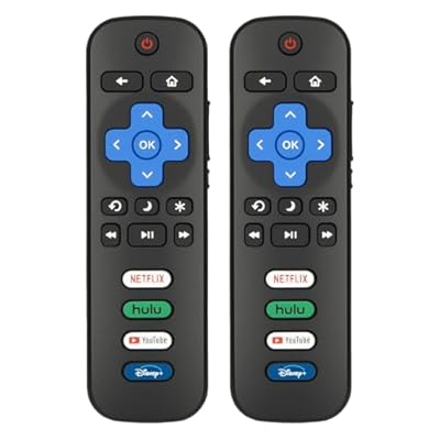 (Pack of 2) Replacement Remote Control for Roku TV, Compatible with TCL Roku/Onn Roku/Hisense Roku Smart TVs