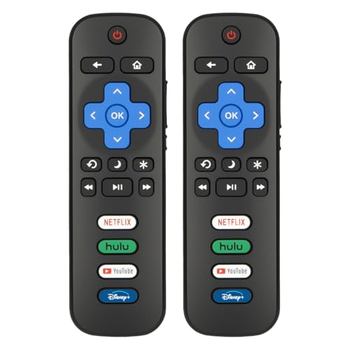 (Pack of 2) Replacement Remote Control for Roku TV Compatible with TCL Roku/Onn Roku/Hisense Roku Smart TVs.1-Year Warranty