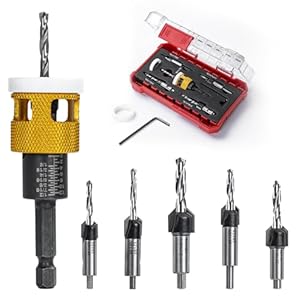 Dkeveu Foret à Bois 5-tlg Senkbohrer-Set