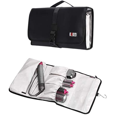 SUMSEA Waterproof Travel Storage Bag Organizer for Dyson Airwrap, Pre-Styling Dryer, 4 Curling Barrels, 2 Smoothing Brushes and Volumizing Brush, Curling Iron Cover Case Cover