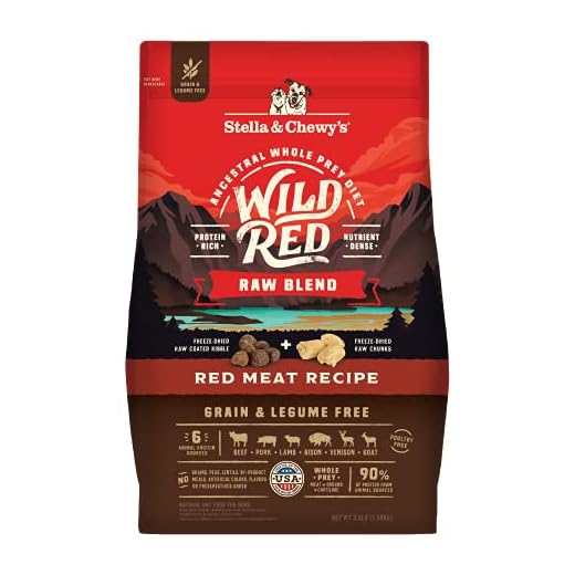 Stella & Chewy's Wild Red Dry Dog Food Raw Blend High Protein Grain & Legume Free Red Meat Recipe, 3.5 lb. Bag