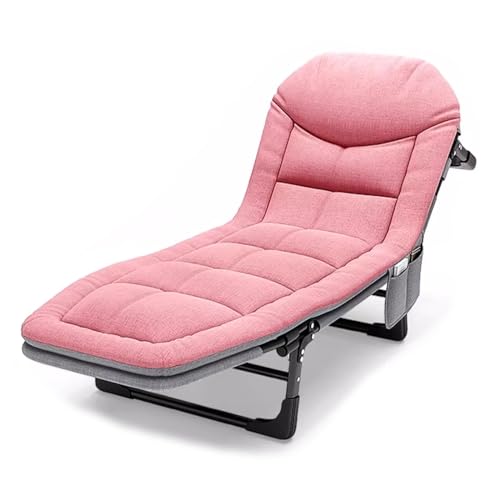 Cama plegable con colchón de espuma viscoelástica y almohada reclinable de 5 posiciones que ahorra espacio, diseño resistente, soporta hasta 300 kg, cómoda y portátil