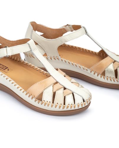 Pikolinos Para Mujer. W8K-0705C1 Sandalias De Piel Cadaques Blanco (39), 3 A 5Cm, Velcro, Casual - 5