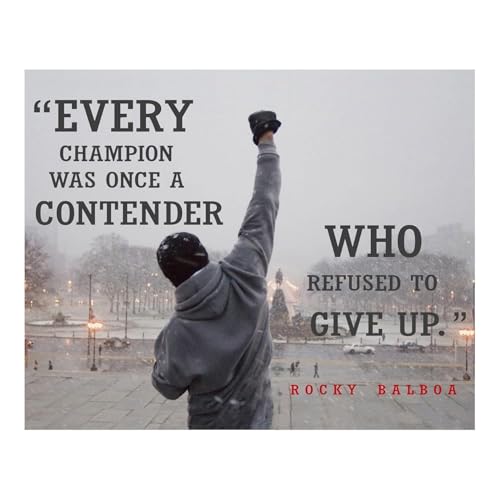Every Champion - Motivational Wall Art, Rocky Balboa Quotes Picture Print, Inspirational Wall Art...