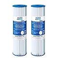 GOLDEN ICEPURE 5 Micron 20" x 4.5" Whole House Sediment Pleated Water Filter Compatible for ECP5-BB, AP810-2, HDC3001, SPC-45-1005, CP5-BB, ECP1-20BB, 2PACK