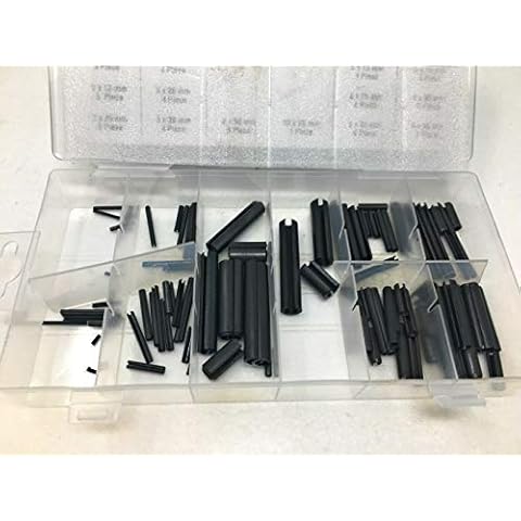 Spannhülsen 90tlg. schwarz Sortiment Spannstift Hohlsplinte Cover