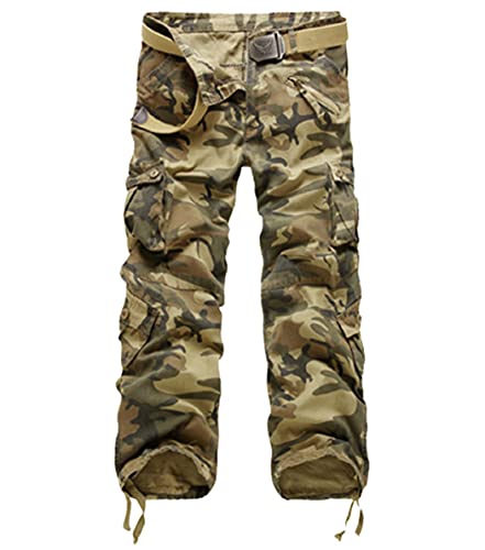 Pantalon militaire pour homme tactique cargo et camouflage jaune