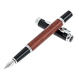 JINHAO 8802 Rosewood Wooden Body Stainless Fine Nib Fountain Pen (Rosewood Body)