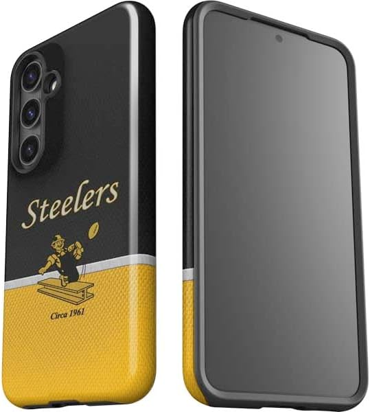 Skinit Impact Phone Case Compatible with Galaxy S24 Plus - Officially Licensed NFL Pittsburgh Steelers Vintage Design