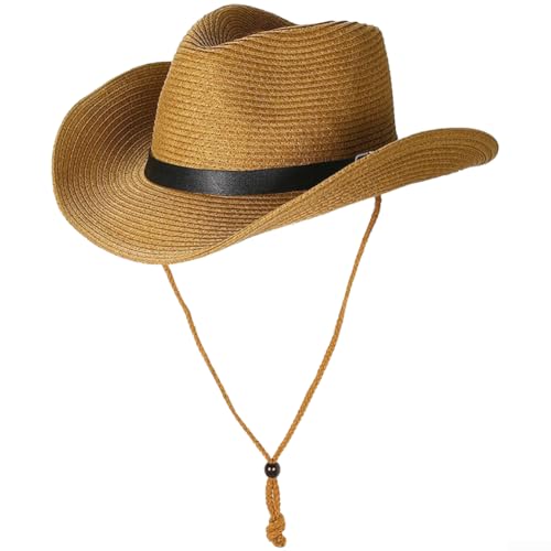 Chapeau de soleil pliable à large bord coloris café pour voyage