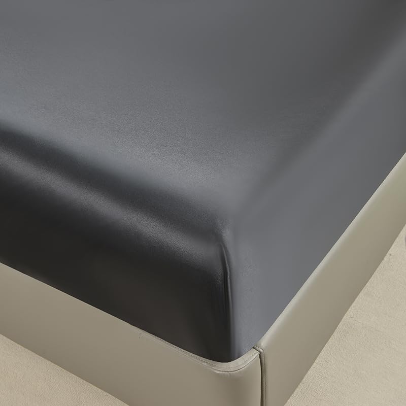 Funda de Colchón Impermeable Sábana Ajustable Impermeable con Banda elástica, Color Negro, Dorado y Blanco, Antideslizante(Golden,120x200x25cm)