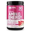 Optimum Nutrition Amino Energy – Pre Workout with Green Tea, BCAA, Amino Acids, Keto Friendly, Green Coffee Extract, Energy Powder – Watermelon, 30 Servings (Packaging May Vary)