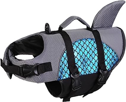 Olpad Dog Life Jacket, Swimming Aid for Dogs, Life Jacket for Swimming with Strong Buoyancy and Rescue Handle, Float for Pets for Swimming, Boating, Canoeing and Water Sports