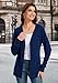 Bosmeer Womens Sweaters Long Sleeve Lightweight Open Front Cardigan Fall Business Casual Tops Outerwear Fashion Clothes 2025 Blue Small