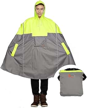 Poncho Impermeable Para Ciclistas Poliéster De Alta Densidad, Tallas  XL-XXL (Amarillo)