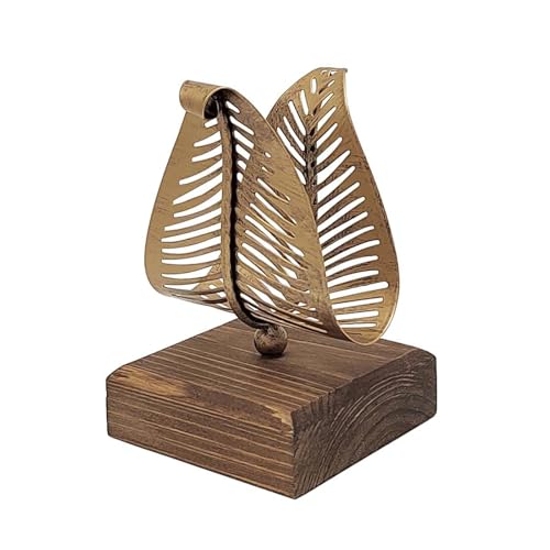 Servilletero de hierro dorado para mesa, 500 g, ideal para mesa de comedor o cocina, elegante servilletero de regalo para cocina, comedor, decoración y accesorios