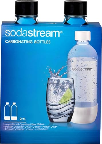 Image of Sodastream 1l Carbonating Bottles- Black (Twin Pack)