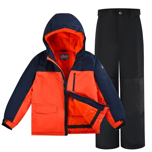 COZY Boys Snowsuit Hooded Water-repellent Ski Suit Windproof Winter Suit