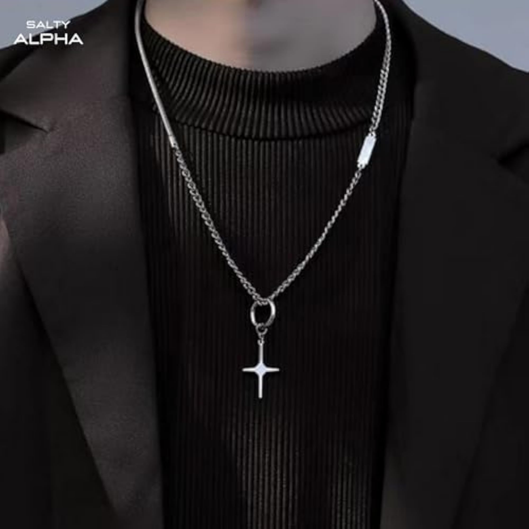 Anti Tarnish Stainless Steel K-Pop Swagger Locket Neck Chain for Men