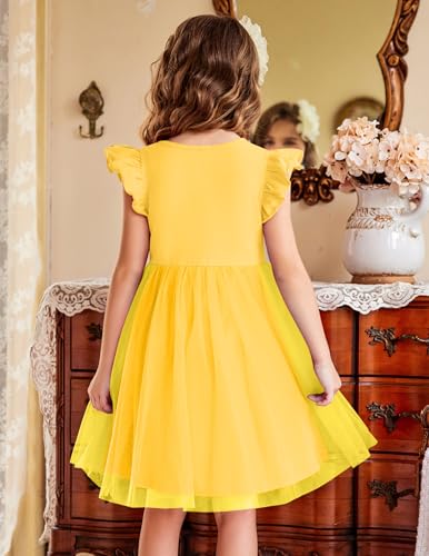 Image of Arshiner Toddler Tutu Dress Little Girls Fluffy Summer Dresses Casual Party Tulle Sundress for Kids 2-6Y