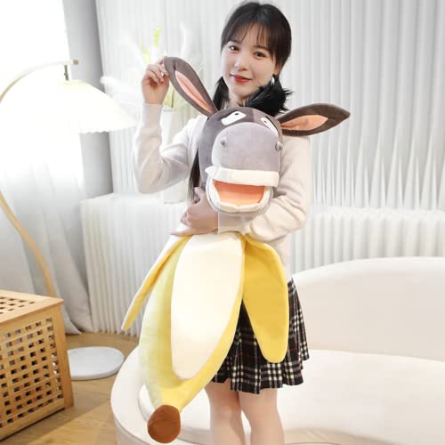 Qcotng Banana Donkey Plush Toy, Cute Donkey Plushie Hugging Pillow, Donkey Doll Banana Stuffed Animal For Girls And Boys (Xjl-19.7In/50Cm) #TOP3