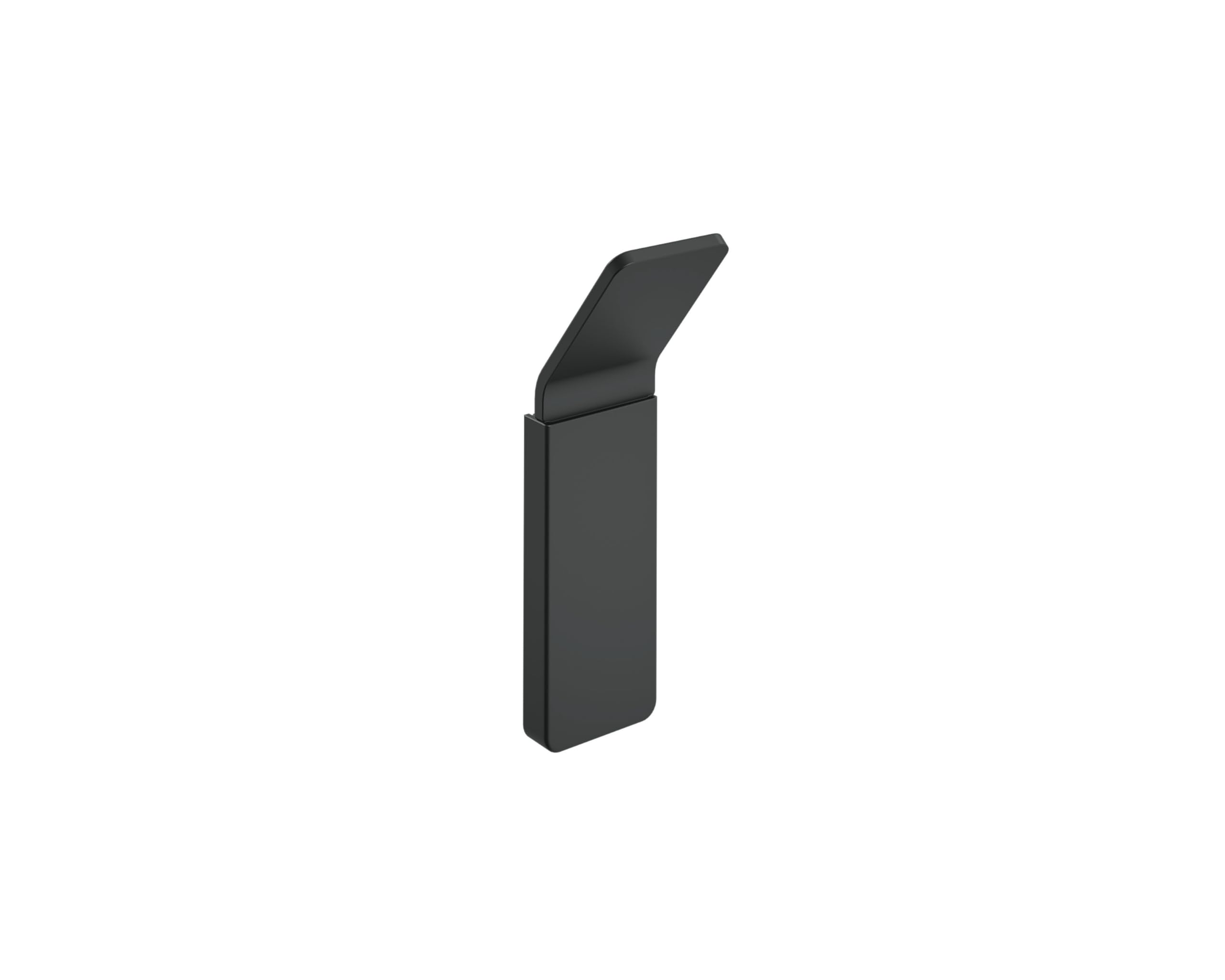 Cosmic NEA Rectangular and Contemporary Design Wall Hanger. Towel Hook with Adhesive or Screw Fixing. Matte White Metal Bathroom Accessory