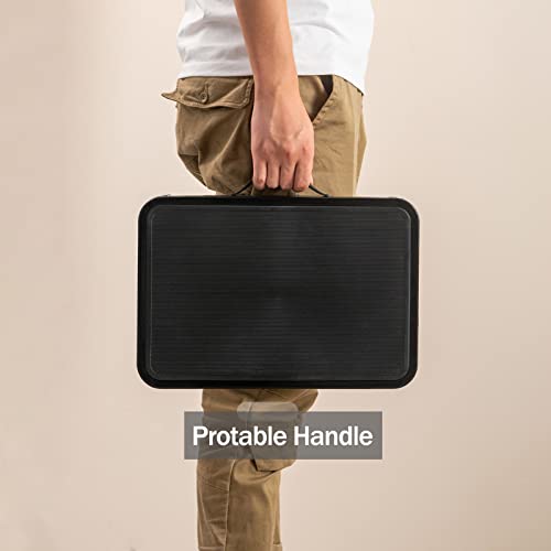 Folding Step Stool, Folding Metal 1- Step Stool 330 Lbs, Sturdy Portable Lightweight Step Ladder With No-Slip Feets & Handle By Cheago, Black #TOP3