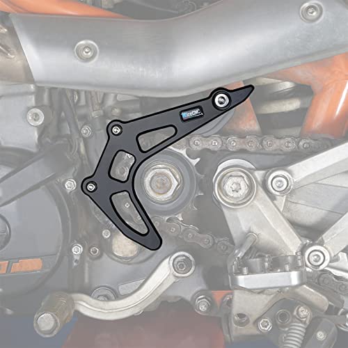 Nicecnc Black Sprocket Cover Case Saver Chain Guard Compatible With Ktm 690 Enduro R/Smc R 2009-2022,Husqvarna 701 Enduro/Supermoto 2016-2022,Gasgas 700 Sm/Es 2022-2023,See Fitment! #TOP10