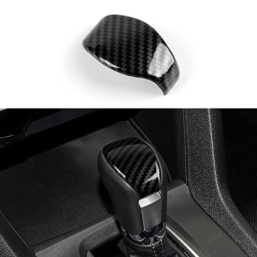 Image of Gear Shift Knob Cap Trim Decals for Honda Civic 2016 2017 2018 2019 2020 2021 10th Gen Accessories ABS Carbon Fiber Stickers
