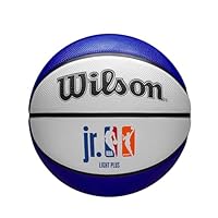 Wilson Basketball, Jr. NBA WNBA DRV Light, Outdoor und Indoor, Größe: 5, Blau/Rot/Weiß