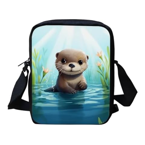 Coloranimal Kawaii Otter Print Crossbody Bag Cover