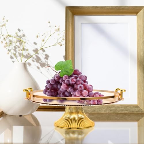 Luxury Cake Display Stand Gold Cover High-Base Dessert Tray for Parties Cupcake Rack Wedding Cake Stand Dessert Display Rack for Occasions - Image 3