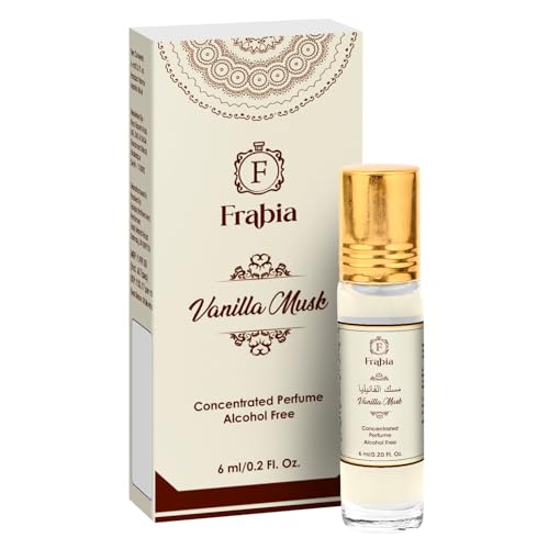 Image of Vanilla Musk Perfume Oil Roll-On - Vanilla Fragrance Oil Roller (No Alcohol) Perfumes for Women and Men, 6 ml / 0.2 fl Oz