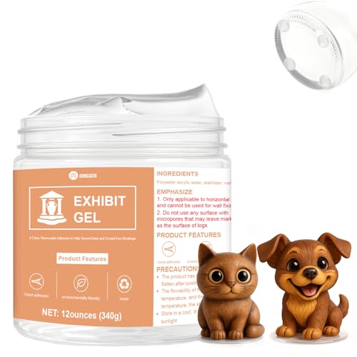 DINGSEN 340g/12oz Museum Gel Clear Exhibit Gel Museumsgel Wiederverwendbarer Rest Ohne Sichere Dekoration Artefakte Gegen Tropfen Vibrationen Und Schocks FüR AntiquitäTen