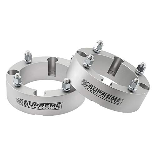 Supreme Suspensions - 4Pc Set Of 2 Wheel Spacers For Polaris General 1000 + Ranger 900/1000 + Rzr 900 + Rzr Xp | 4X156Mm Bolt Pattern, M12X1.5 Studs & 131Mm Center Bore Atv Wheel Spacer [Silver] #TOP2