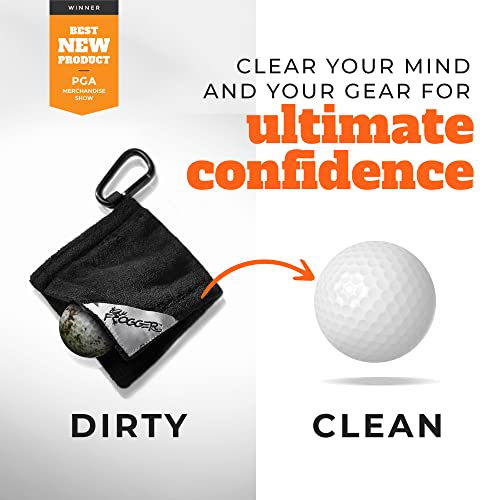 Frogger Amphibian Golf Ball Towel with Wet and Dry Technology Small Golf Ball Towels for Golf Bags with D Clip, Premium Golf Ball Accessories, Ultra Absorbent - Image 5