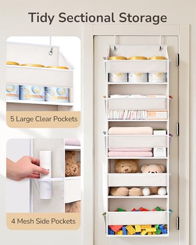 Image of ULG 2 Pack 5-tier Over the Door Organizer Beige