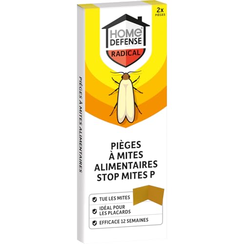 Pièges à mites alimentaires double action adhésive puissante paquet de 2 pièces