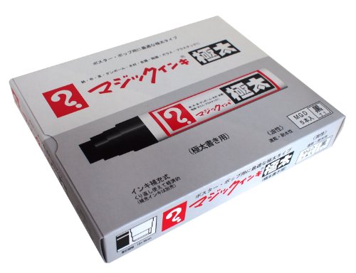Magic Ink marqueur permanent noir japonais feutre biseautee lot 5