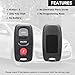 Key Fob Cover Case Replacement 3 Buttons Key Fob Remote Control Shell Case - Compatible for Mazda 3 2004-2009 for Mazda 6 2003-2005 - Replace Part KPU41794