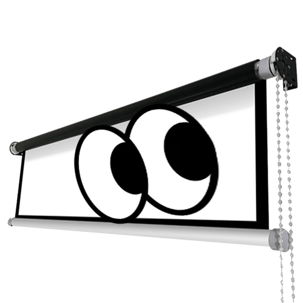 Pantalla De Proyección Enrollable Manual Pantalla De Proyector 40" 50" 60" Pantalla De Cine En Casa 16:9 4:3 Pantalla De Película Sin Arrugas(16:9,50")