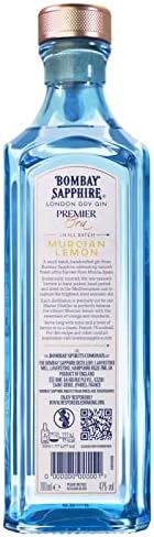 Bombay Sapphire Premier Cru Premium Distilled London Dry Gin, Vapour Infused With Hand Selected Exotic Botanicals & Murcian Lemon, 47% ABV, 70cl / 700 ml