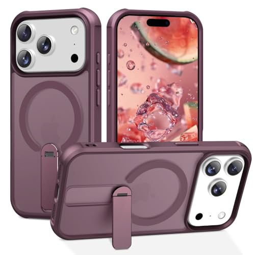 Coque iPhone 17 Air antichoc bordeaux pour éviter les chutes avec anneau de maintien