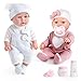 eDollable Reborn Twins Baby Doll Realistic Vinyl Boy and Girl Dolls, 12 inch Twins Doll Gift Set for Toddlers and Kids